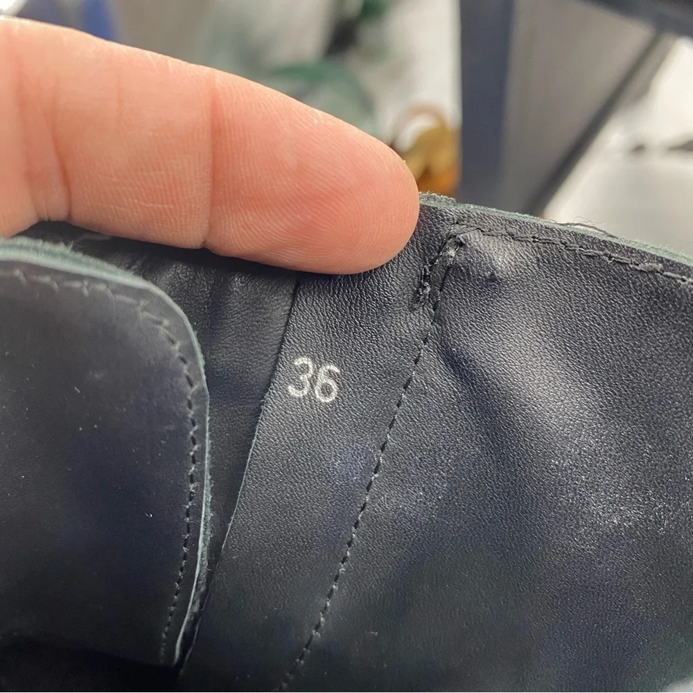 Donna Carolina women's leather ankle boots black  made in Italy sz 36 US 6 - Picture 7 of 8